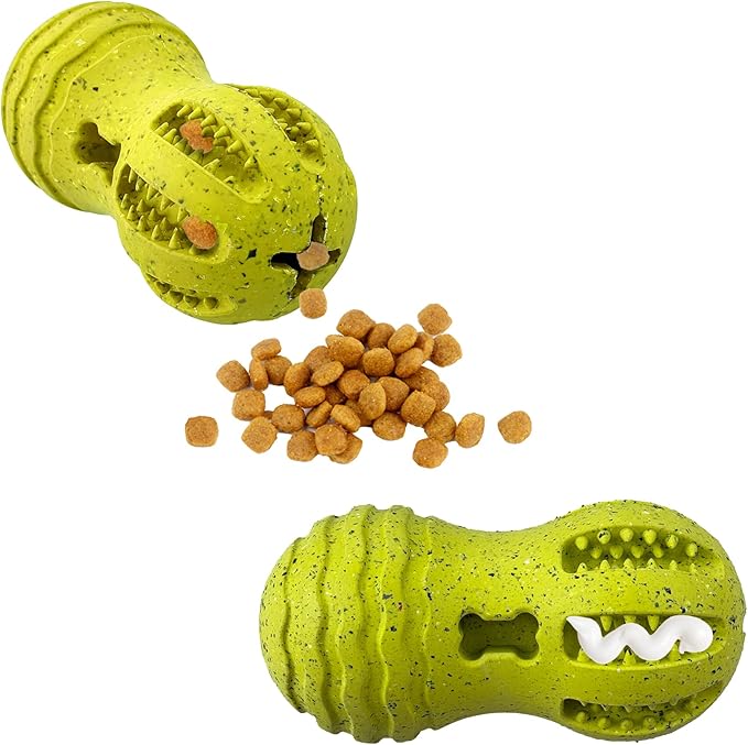 Max Fusion Made with Nike Grind, Arlee Weeble Treat Dispensing Dog Toy, Treat Dispenser, Durable Treat Toys for All Dogs, Natural Rubber Chew Toy, Large, Yellow, 1 Count