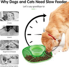 Lick Mat for Small Dogs and Cats with Suction Cups, Silicone Slow Feeder Lick Pad with Collapsible Bowl for Anxiety Relief, Pet Puzzle Treat Mat for Bathing Grooming Trimming (Green)