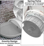 Hamiledyi Automatic Water Dispenser for Dogs and Cats Pet Water Dispenser 2.8 Liter Pet Gravity Water Station Spill-Proof Spherical Waterer Pets Water Bottle for Puppies Kittens Rabbits (Grey)