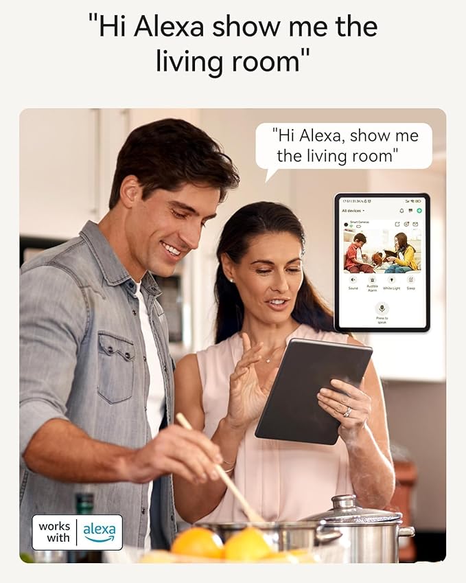 LongPlus 2K Pet Camera with Phone App, 2.4/5GHz WiFi Pan/Tilt Indoor Camera for Home, Cat Cam with Night Vision, 2-Way Audio, Motion Detection, Auto Tracking, Works with Alexa