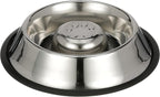 Neater Pet Brands Stainless Steel Slow Feed Bowl - Non-Tip & Non-Skid - Stops Dog Food Gulping, Bloat, Indigestion, and Rapid Eating (1-1/2 Cup)