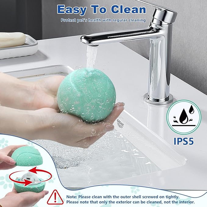 Magicorange Interactive Dog Toys,Automatic Rolling Dog Ball Toys,Dogs Rolling Effect Tennis Balls Herding Balls for Dogs (Lake Blue)