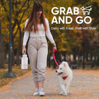 Insulated Dog Water Bottle with Travel Bowl, Dog Lover Gift, Portable Water Bottle Dispenser, Accessories for Car, Hiking, Camping, Outdoor, Leak-Proof, Detachable (Pale Mauve)