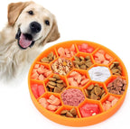 Pawow Slow Feeder Dog Bowls, Silicone Dog Bowl with Suction Cup for Fast Eaters, Non-Slip & Dishwasher Safe, Reduces Anxiety, Slow Feeding Bowl for Small Medium Large Breed Pet