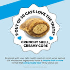 Cat Skin & Coat Health Crunchy & Creamy Chews - Omegas, Vitamin C + E, Biotin Supplement, Soothes Skin and Promotes Shiny Coat, Cat Supplements & Vitamins - Chicken (30-Day Supply)