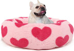 Dog Beds for Small Dogs Pink Princess Round Calming Anti Anxiety Doggie Bed Small Cute Puppy Bed 23 Inch