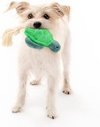 Dog Toys | Plush Turtle Stuffed Animal with Rope for Dogs | Eco Friendly Toy - Easy to Clean and Made from Non Toxic Materials