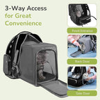Cat Backpack Carrier for Large Cats, Expandable Cat Bubble Backpack, Dog Carriers for Small Medium Dogs, Airline Approved Pet Carrier for Travel Hiking Outdoor(Black)