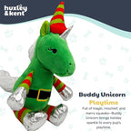 Huxley & Kent Funny Dog Toy w/Squeaker – Holiday Power Plush Squeaky Dog Toys for Small, Medium & Large Dogs – Soft Stuffed Animal for Indoor Play & Fetch - Buddy Unicorn, Small