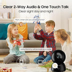 2K Security Camera Indoor, 2.4G & 5G WiFi Pet Camera for Home Security, Pet/Dog/Elder/Baby Camera with Phone App, Night Vision, Cloud/SD Card Storage, 2-Way Audio, Motion Detection, Black