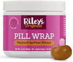 Riley's Pill Wrap for Dogs - Delicious Peanut Butter Flavored Pill Paste for Dogs - Wrap Pills, Capsules, Tablets in a Pocket or Pouch to Mask The Taste & Make Pill Time Easy - 4.2 oz