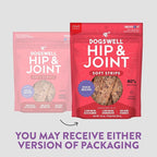 DOGSWELL Hip & Joint Dog Treats 100% Meaty, Grain Free, Glucosamine Chondroitin & Omega 3, Duck Soft Strips 10 oz