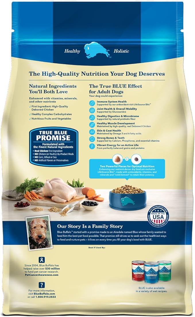 Blue Buffalo Life Protection Formula Natural Adult Dry Dog Food, Chicken and Brown Rice 5-lb Trial Size Bag