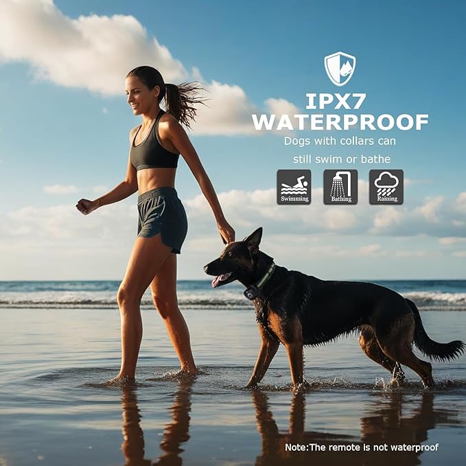 Dog Training Collar 3 Dogs, Dog Shock Collar with Remote - 2600Ft Range, Rechargeable Waterproof Electric Dog Collar, 3 Training Modes (Vibration, Beep, Shock) for E-Shock Collar（Black）