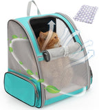 LOLLIMEOW Pet Carrier Backpack for Dogs and Cats,Puppies,Fully Ventilated Mesh,Airline Approved,Designed for Travel, Hiking, Walking & Outdoor Use (Mesh Green-M)