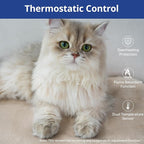 NICREW Pet Heating Pad for Dogs and Cats, Heated Dog Bed with Steel-Wrapped Cord and Soft Fleece Cover, 27.5 x 17.5 Inches, 50 Watts