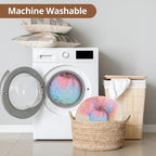 JOLLYVOGUE Small Dog & Cat Beds for Indoor Cats, Donut Cuddler Warming Soft Dog Beds with Anti-Slip Bottom, Round Calming Fluffy Plush Faux Fur Cushion Bed for Medium Dogs (27", Rainbow)