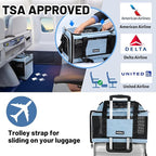Cat Carrier Top-Expandable 18x11x11, United Delta American Airline Approved Dog Carrier, Soft Pet Carry-On Bag Underseat in Cabin, Puppy Air Travel Crate Kitten TSA Plane Carrying Case Blue