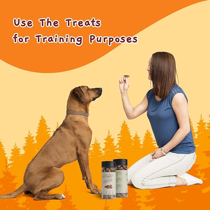 Jungle Calling Freeze Dried Cat & Dog Treats, Freeze Dried Chicken Hearts for Cats & Dogs, High Protein Single Ingredient Chicken Heart Snacks, Grain Free Pet Training Rewards (Chicken Hearts, 2.3 oz)