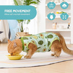 Avont Cat Recovery Suit - Kitten Onesie for Cats After Surgery, Cone of Shame Alternative Surgical Spay Suit for Female Cat, Post-Surgery or Skin Diseases Protection -Avocado(L)