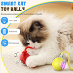 2026 New Interactive Cat Toy Balls, Upgraded Cat Toy Ball for Bored Indoor Adult Cats, Interactive Pet Ball for Cats (Yellow)