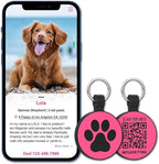 MYLUCKYTAG Silent Silicone QR Code Dog Tags - Scan QR, Receive Instant Pet Location Alert Email