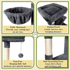 53" Cat Tree Tower for Indoor Cats, Multi-Level Cat Tower Condo with Sisal Scratching Post