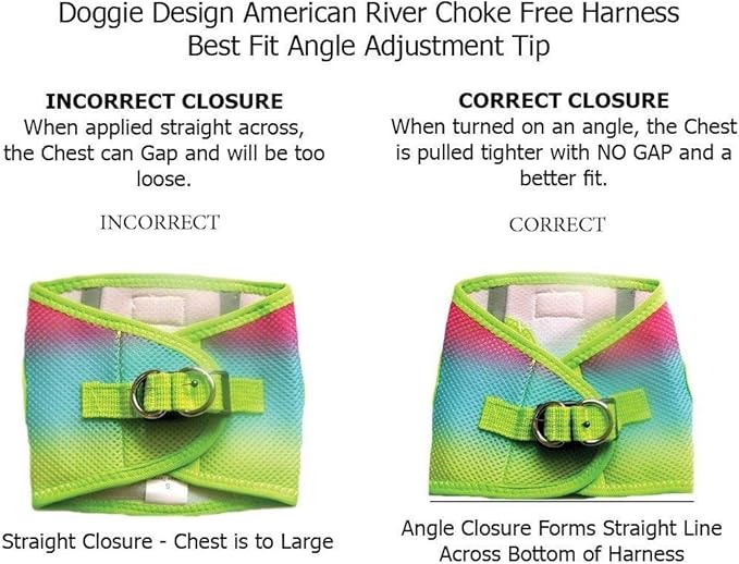 DOGGIE DESIGN American River Dog Harness Ombre Collection - Colbalt Sport