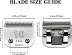 10 Cut Length 1/16"(1.5mm) Detachable Pet Dog Clipper Blades UltraEdge Series Clipper Blades for Dog Grooming Compatible with Most Andis,Oster A5 Wahl KM Series Clippers