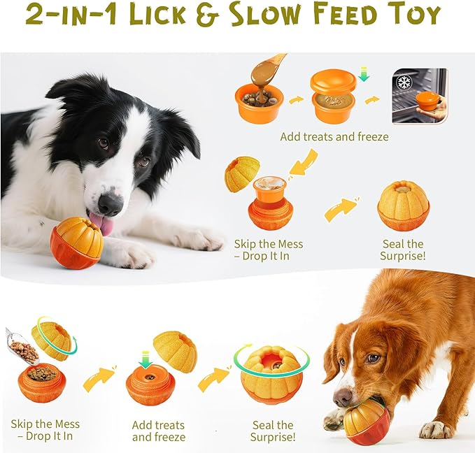 Frozen Treat Toy, Long-Lasting Interactive Dog Toy to Keep Your Pup Busy and Distracted,Safe for Dogs, DIY Freezable Fillable Treat Toy, Treat Dispensing Dog Toy Puzzle, for XL Pups - 25-75 lbs