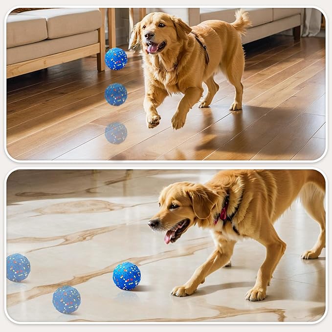 2025 Smart Interactive Dog Toys for Aggressive Chewers, Self Moving Interactive Dog Ball, Automatic Vibrating Toy, E-TPU Material Chew Proof Design for Boredom & Training for Medium and Large Dogs