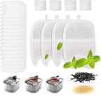 iPettie Water Fountain Filters Kits for Runway Stainless Steel Cat Water Fountain, IP-WF-S04-F4, 4 x Carbon Filter, 16 x Sponge Filter, 4 x Pump Filter