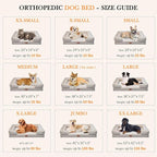 Comfort Expression Small Dog Beds Waterproof Orthopedic Foam Dog Sofa Beds for Medium Dogs Comfy Pet Bed with Washable Removable Cover & Non-Slip Bottom(Small,Beige)