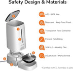 FUKUMARU Automatic Cat Feeder, 4L Dog Feeders with Double Bowls, Support DIY Meals and Timed Control WiFi Cat sFood Dispenser, Suit for Most Pet Food