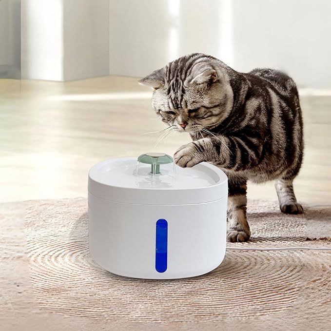 LIFFY Small Pet Water Fountain 2.6L Automatic Water Dispenser for Cats Dogs | Quiet Pump, BPA-Free Plastic, Energy-Saving | Continuous Fresh Flow with Easy-Clean Design & Multi-Layer Filtration