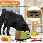 Hide and Seek Dog Toys, Squeaky Interactive Puzzle Dog Toys for Boredom and Stimulation, Dog Enrichment Toys for Small and Medium Dogs - Toaster