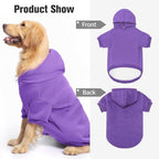 BINGPET Dog Hoodies - Fleece Lined Fall Dog Puppy Sweatshirt Soft Warm Sweater Winter Hooded Clothes for Small Medium Large Dogs & Cats