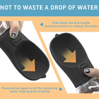 Portable Dog Water Bottle with Bowl, Leak Proof for Travel, Hiking & Camping (Black, 12oz)