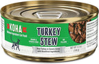 KOHA Minimal Ingredient Turkey Stew for Cats, High Protein Limited Ingredient Wet Cat Food, 5.5oz Cans (Case of 24)