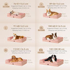EHEYCIGA Orthopedic Dog Beds for Large Dogs, Waterproof Memory Foam Large Dog Bed with Sides, Non-Slip Bottom and Egg-Crate Foam Pet Couch Bed with Washable Removable Cover, Dusty Pink