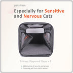 petisfam Soft Large Cat Carrier with Privacy Zipped Flaps for Sensitive and Nervous Cats