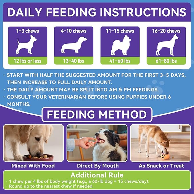 Flea and Tick Prevention for Dogs, Dog Flea Treatment with Skin & Coat Support 500 Crunchy & Krill Chews Dog Flea and Tick Treatment Chewable for Immunity & Energy for All Breeds & Ages Chicken Flavor