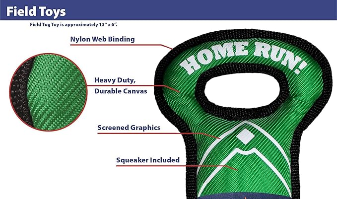 Pets First MLB MINNESOTA TWINS Baseball Field Dog Toy with Double rim Stitching & Inner SQUEAKER