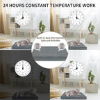 Heated Pet Beds for Indoor/Outdoor Cat & Dog Orthopedic Foam Warming Cat Beds Auto Temperature Control, Washable Cover with Waterproof Liner Thermo Kitty Electric Heating Bed