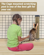 VCEPJH 2 Pcs Cat Scratching Post for Crate Cage Mounted Cat Scratcher Natural Sisal Scratch for Scratching and Climbing Furniture 15x2.7inches (Yellow)