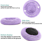 Dog Bed for Small Medium Large Dogs, 20 inch Calming Dogs Bed, Washable-Round Cozy Soft Pet Bed for Puppy and Kitten with Slip-Resistant Bottom