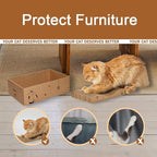 Cat Scratcher Cardboard Scratch Pad Box for Indoor Cats,5pcs Scratching Board Bed Reversible Durable,with Catnip