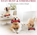 Apasiri Tough Dog Toys for Aggressive Chewers Beef Flavor: 8" Dog Chew Bone for Large Breed, Nylon & Rubber Chew Toy for Medium Large Dogs