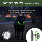2-in-1 Dog Shock Collar with Remote & 360° LED Safety Lights – 4200FT Range Dog Training Collar, IPX7 Waterproof, 4 Training Modes, Rechargeable E-Collar for Small Medium & Large Dogs (10-120lbs)