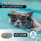 VICSOM 4 Pack Flea and Tick Collar for Cats, 32 Months Treatment Prevention, Waterproof Adjustable Kitten Collar, Black Grey